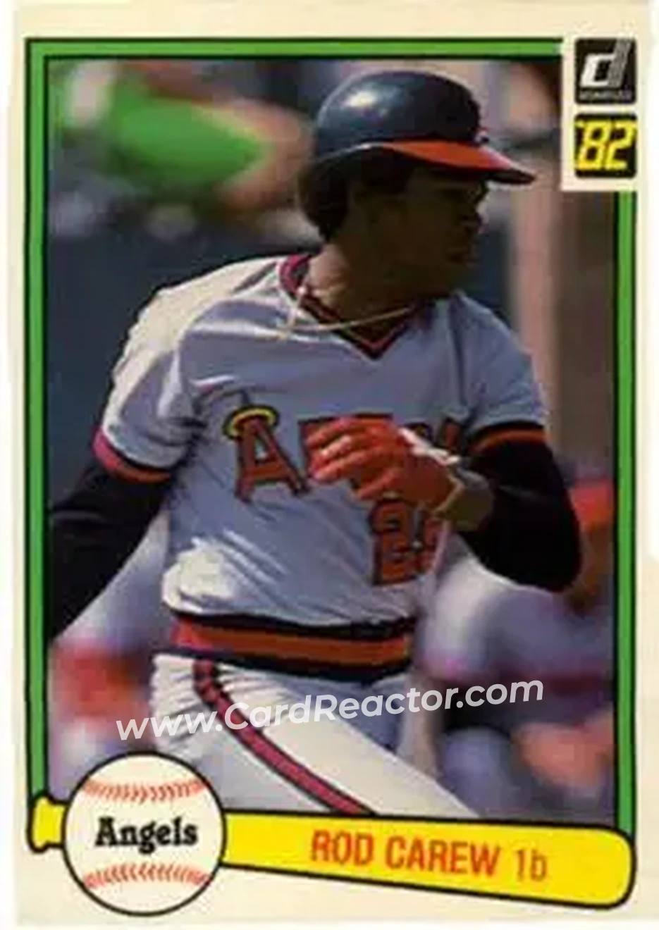 1982 Donruss #216 - Rod Carew - California Angels - Front