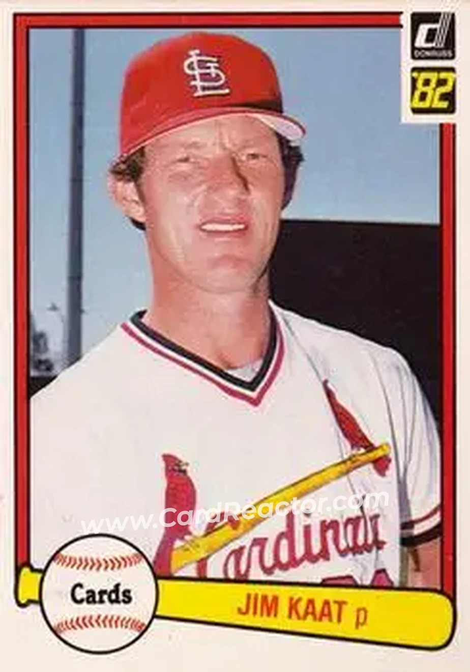 1982 Donruss #217 - Jim Kaat - St. Louis Cardinals - Front 1982 Donruss #217 - Jim Kaat - St. Louis Cardinals - Front