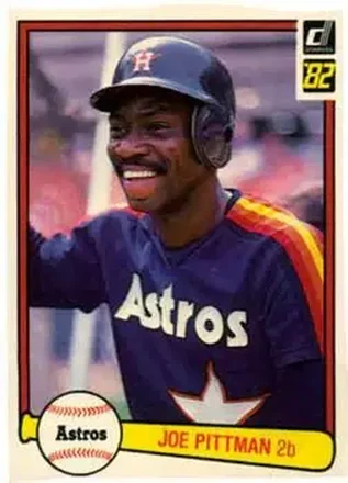 1982 Donruss #218 - Joe Pittman - Houston Astros