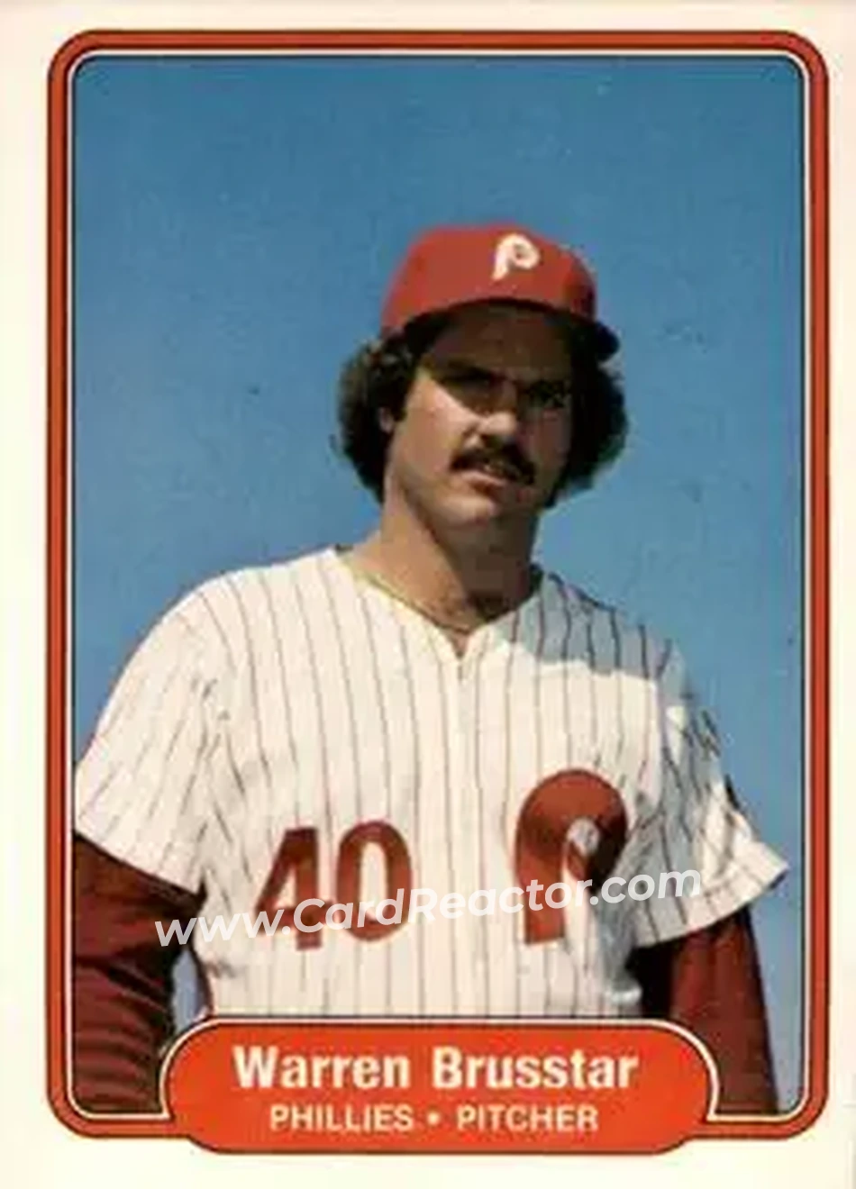 1982 Fleer #242 - Warren Brusstar - Philadelphia Phillies - Front
