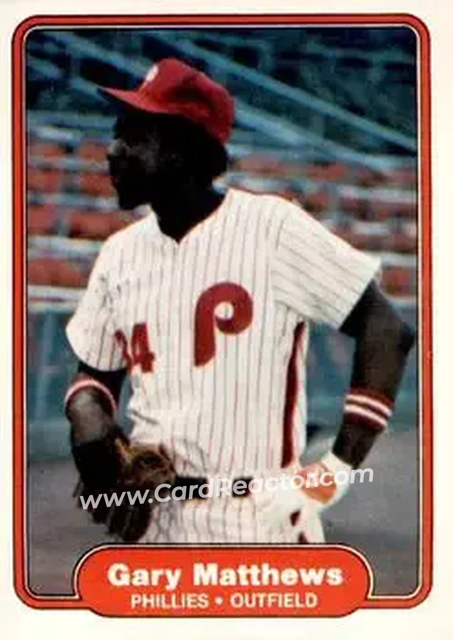 1982 Fleer #249 - Gary Matthews - Philadelphia Phillies - Front