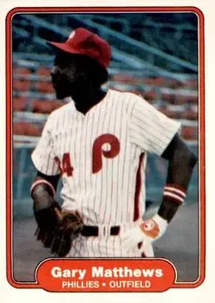 1982 Fleer #249 - Gary Matthews - Philadelphia Phillies