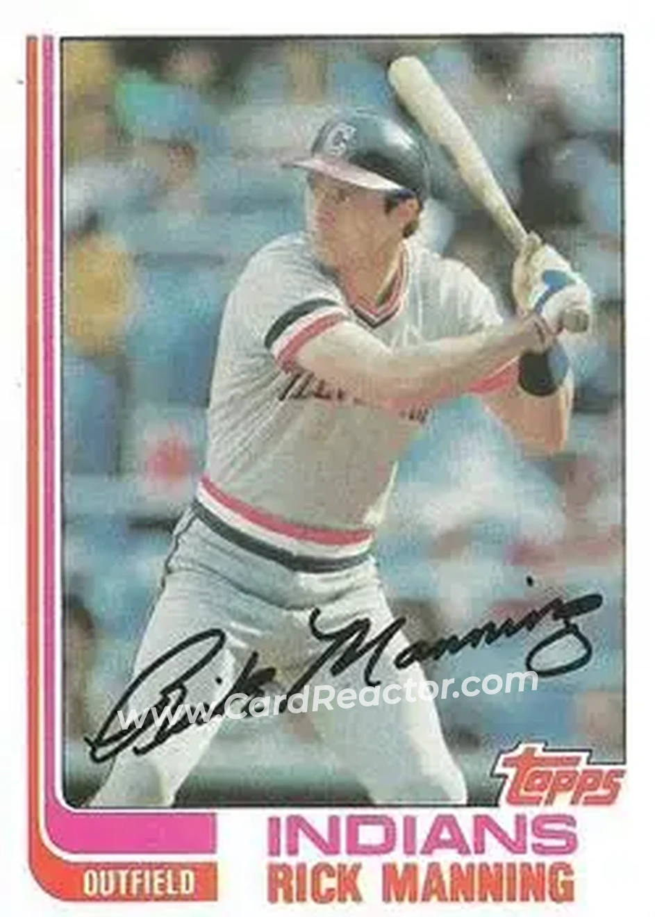 1982 Topps #202 - Rick Manning - Cleveland Indians - Front