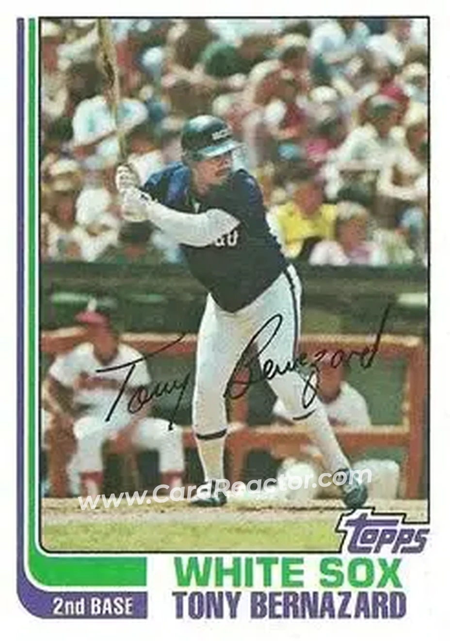 1982 Topps #206 - Tony Bernazard - Chicago White Sox - Front