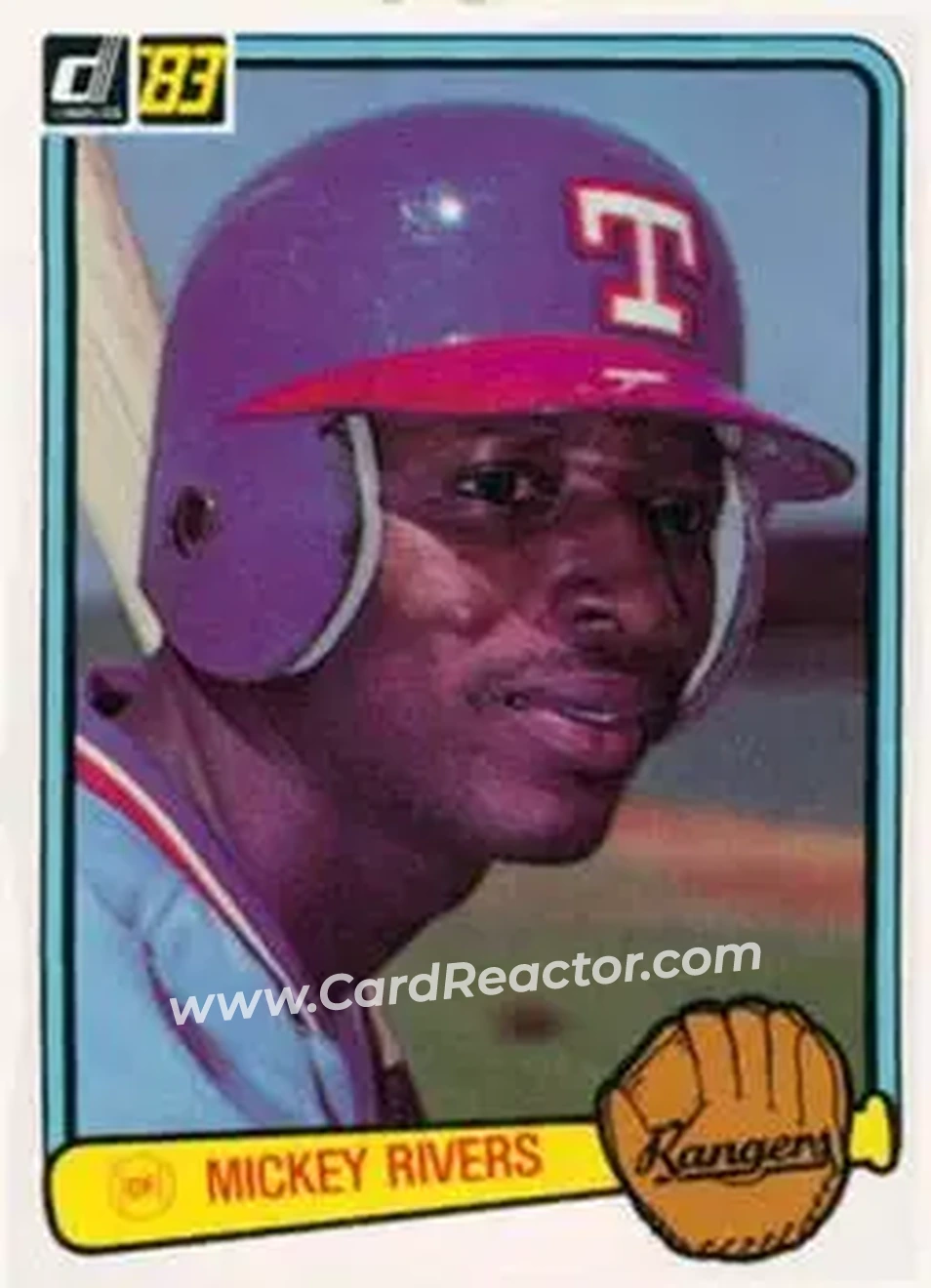 1983 Donruss #394 - Mickey Rivers - Texas Rangers - Front 1983 Donruss #394 - Mickey Rivers - Texas Rangers - Front