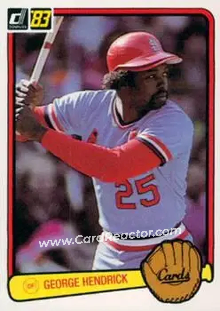 1983 Donruss #404 - George Hendrick - St. Louis Cardinals - Front