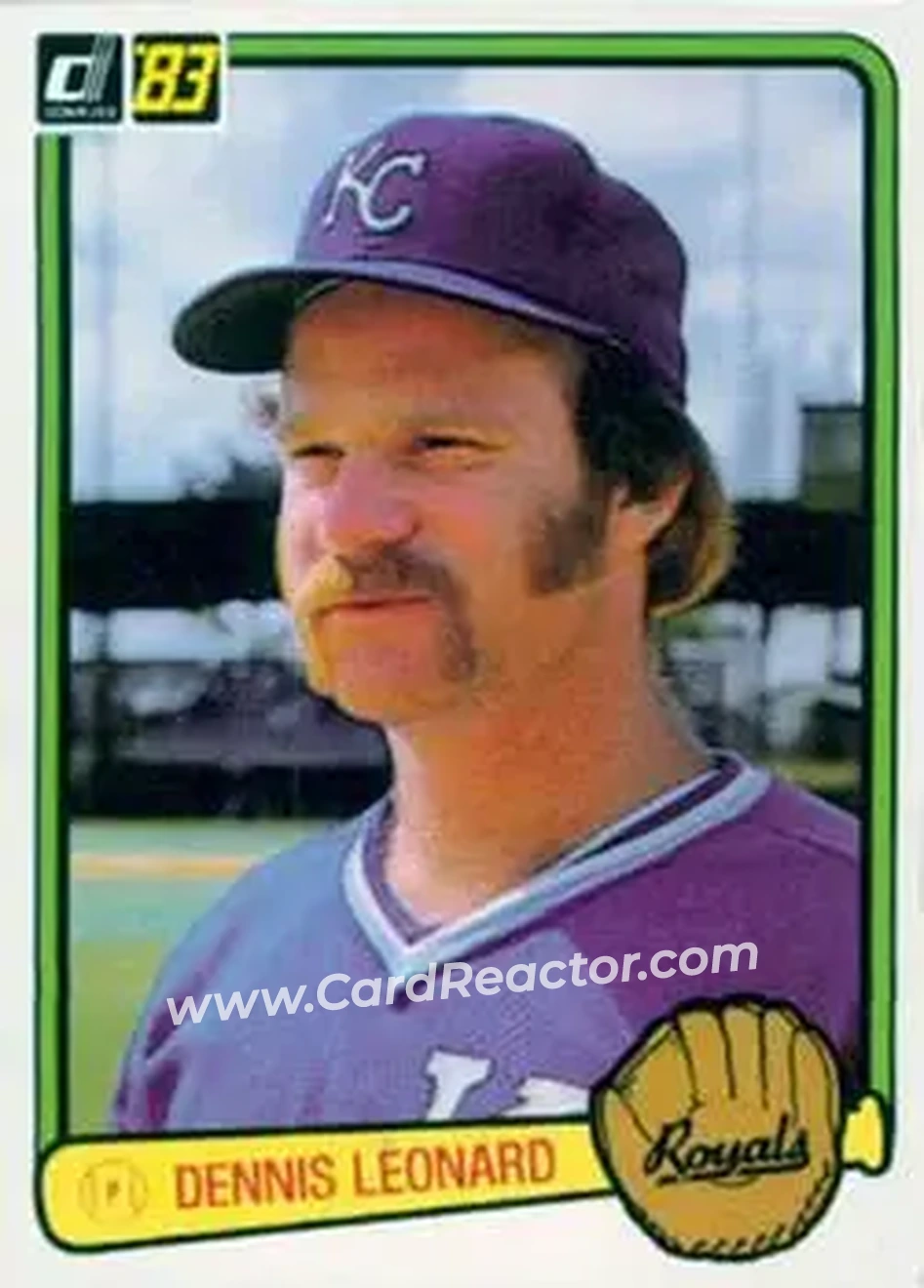 1983 Donruss #412 - Dennis Leonard - Kansas City Royals - Front