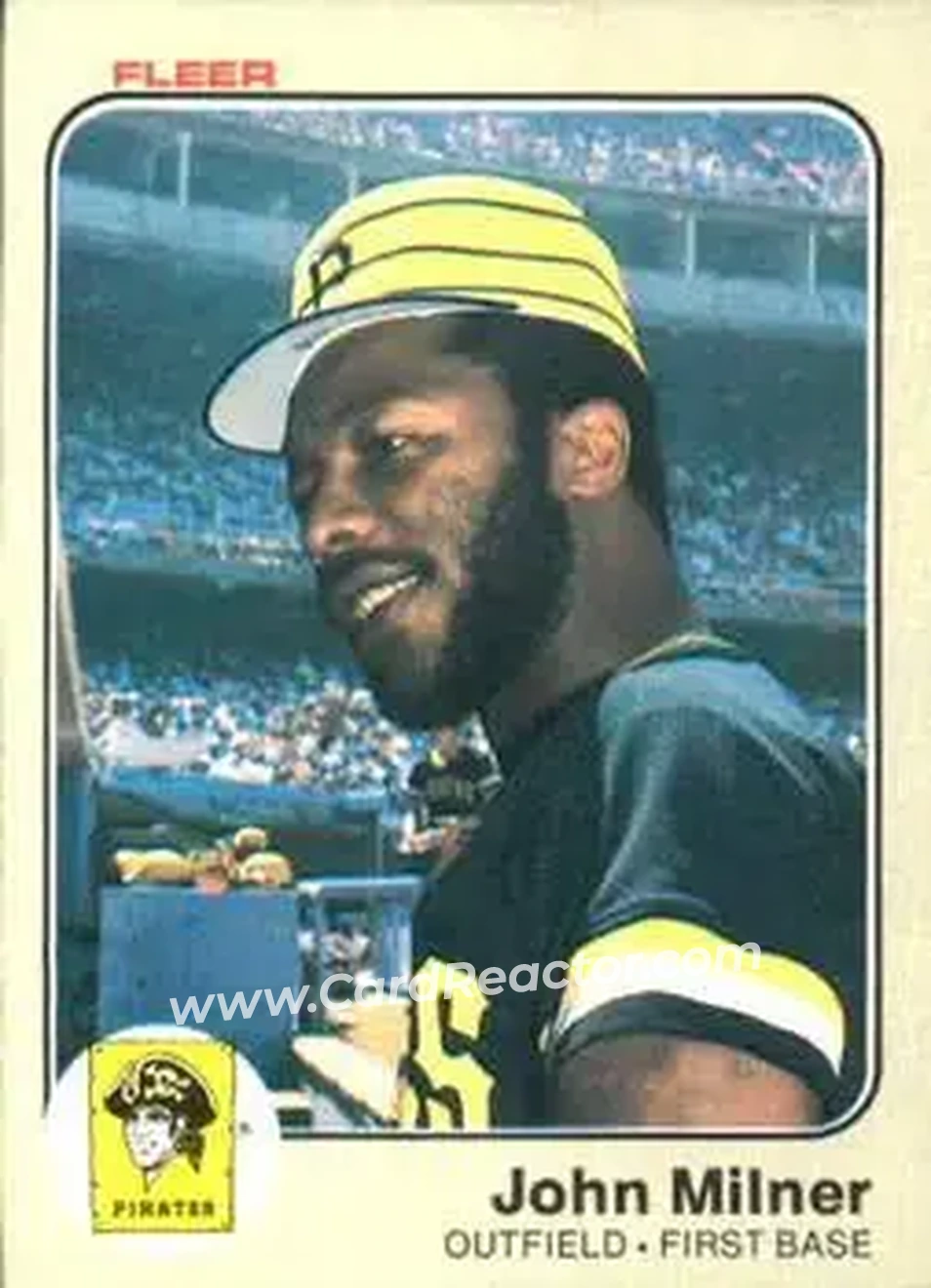 1983 Fleer #311 - John Milner - Pittsburgh Pirates - Front