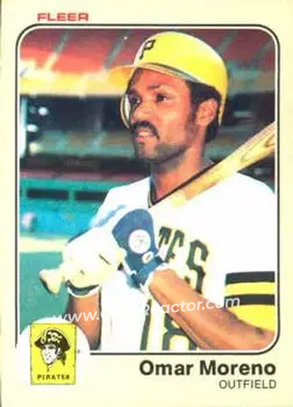 1983 Fleer #312 - Omar Moreno - Pittsburgh Pirates - Front