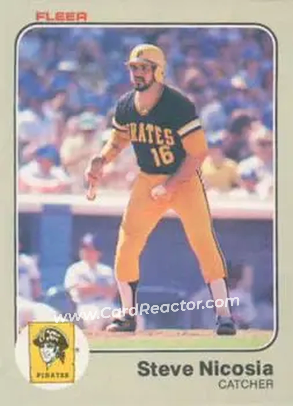 1983 Fleer #314 - Steve Nicosia - Pittsburgh Pirates - Front 1983 Fleer #314 - Steve Nicosia - Pittsburgh Pirates - Front