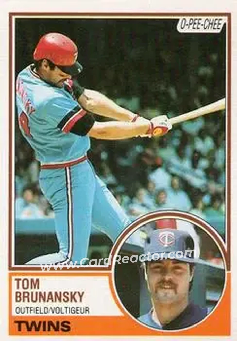 1983 O-Pee-Chee #232 - Tom Brunansky - Minnesota Twins - Front