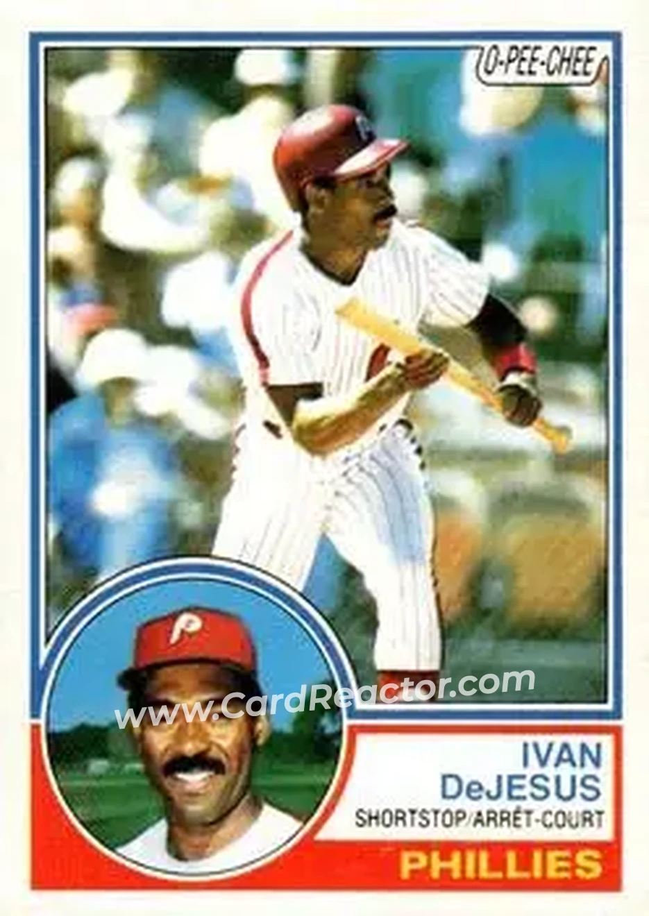 1983 O-Pee-Chee #233 - Ivan DeJesus - Philadelphia Phillies - Front 1983 O-Pee-Chee #233 - Ivan DeJesus - Philadelphia Phillies - Front