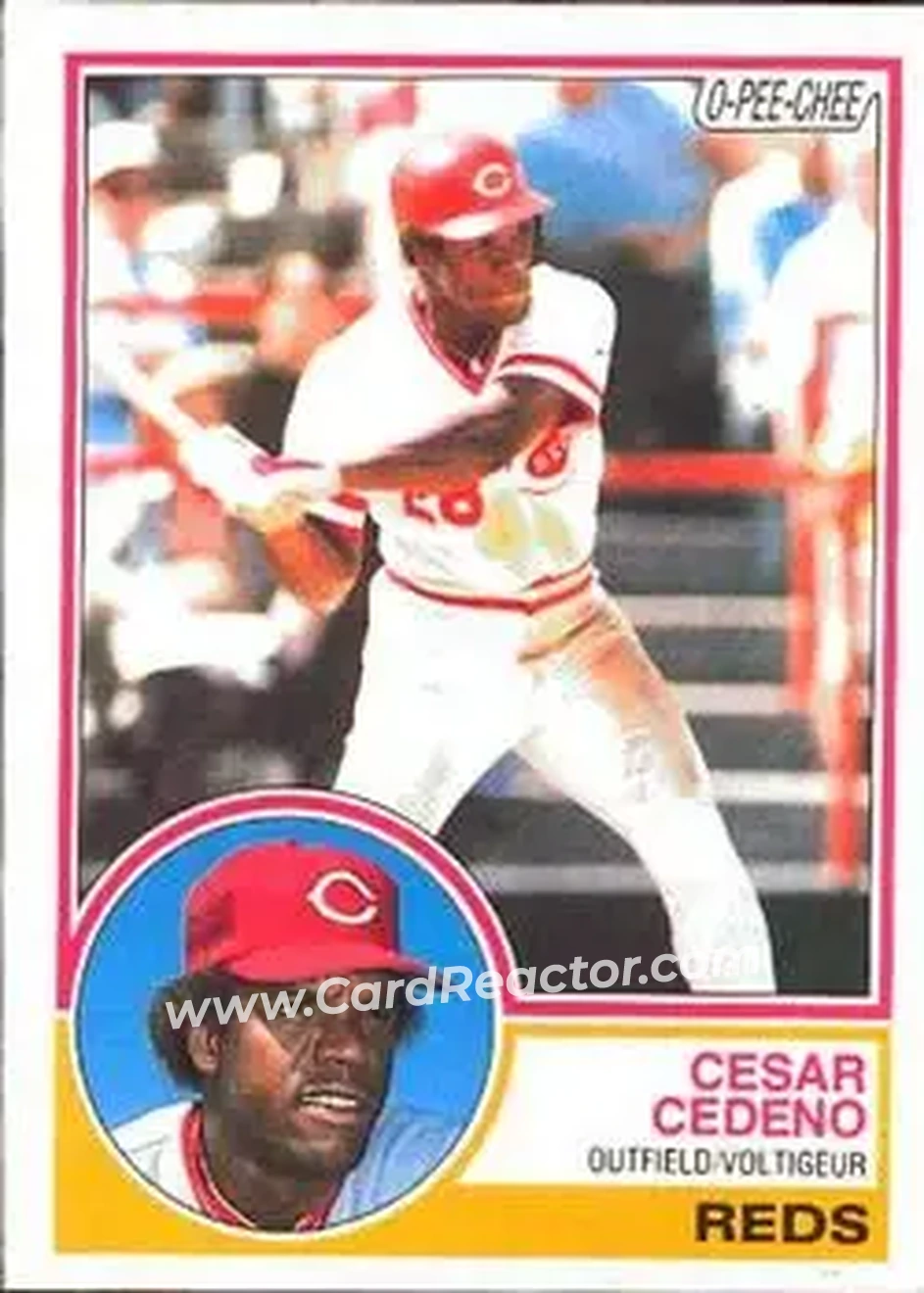 1983 O-Pee-Chee #238 - Cesar Cedeno - Cincinnati Reds - Front 1983 O-Pee-Chee #238 - Cesar Cedeno - Cincinnati Reds - Front