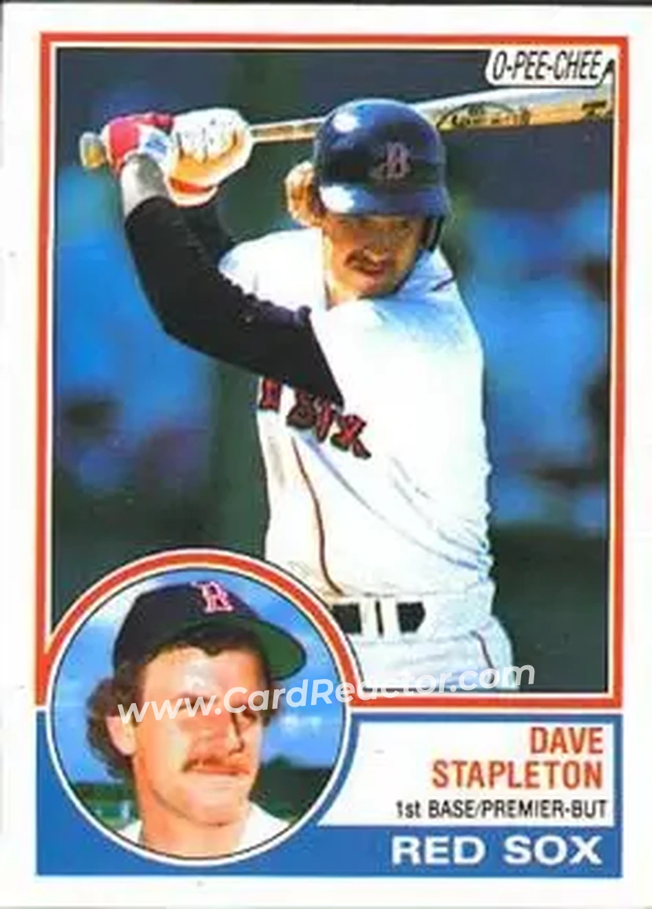 1983 O-Pee-Chee #239 - Dave Stapleton - Boston Red Sox - Front