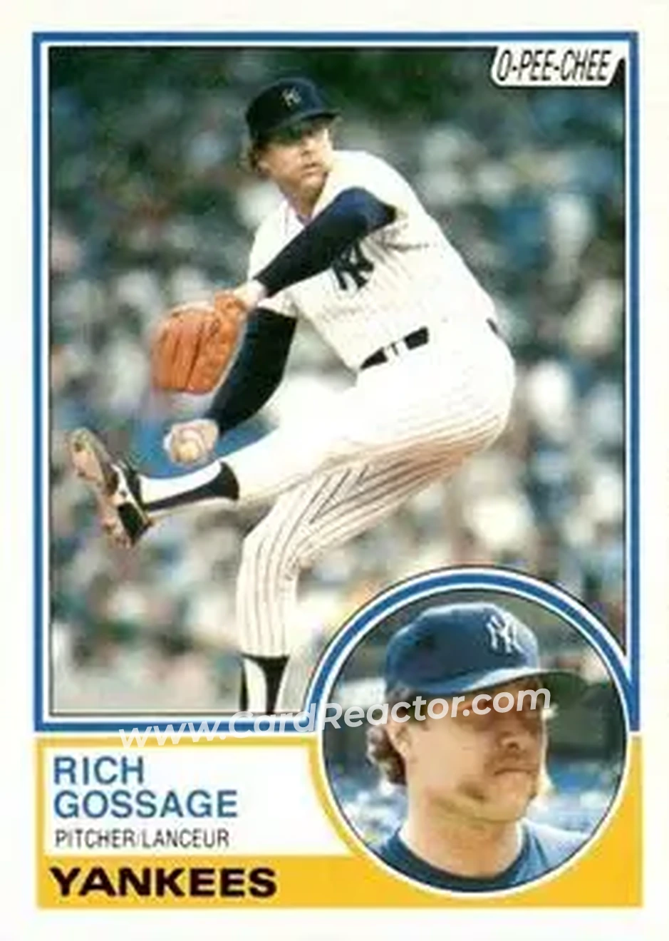 1983 O-Pee-Chee #240 - Rich Gossage - New York Yankees - Front