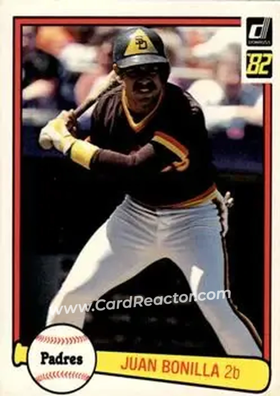 1982 Donruss #220 - Juan Bonilla - San Diego Padres - Front