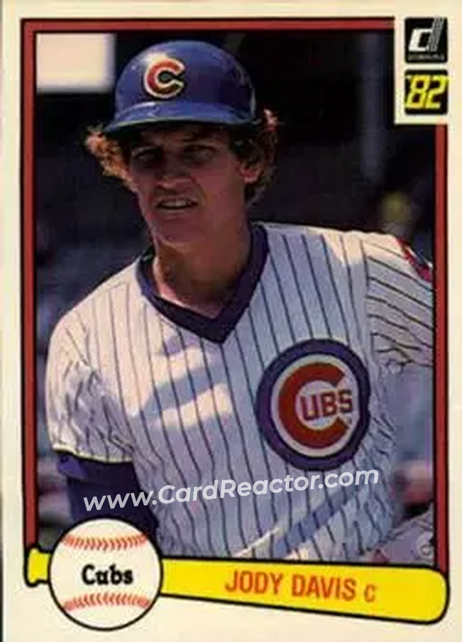 1982 Donruss #225 - Jody Davis - Chicago Cubs - Front
