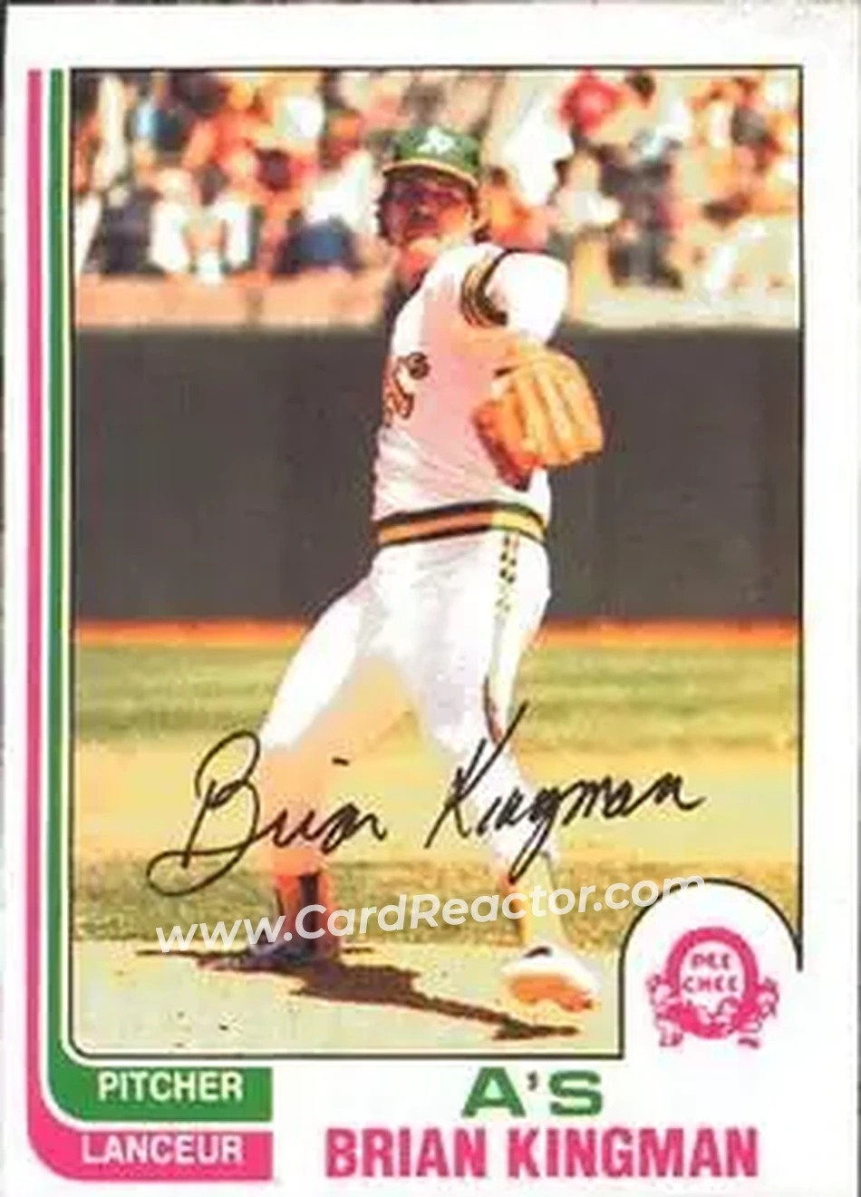1982 O-Pee-Chee #231 - Brian Kingman - Oakland Athletics - Front