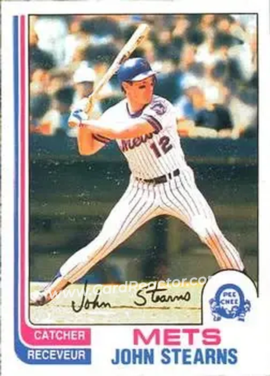 1982 O-Pee-Chee #232 - John Stearns - New York Mets - Front