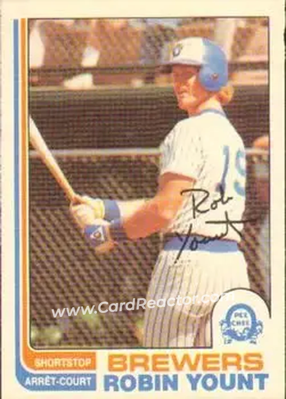 1982 O-Pee-Chee #237 - Robin Yount - Milwaukee Brewers - Front