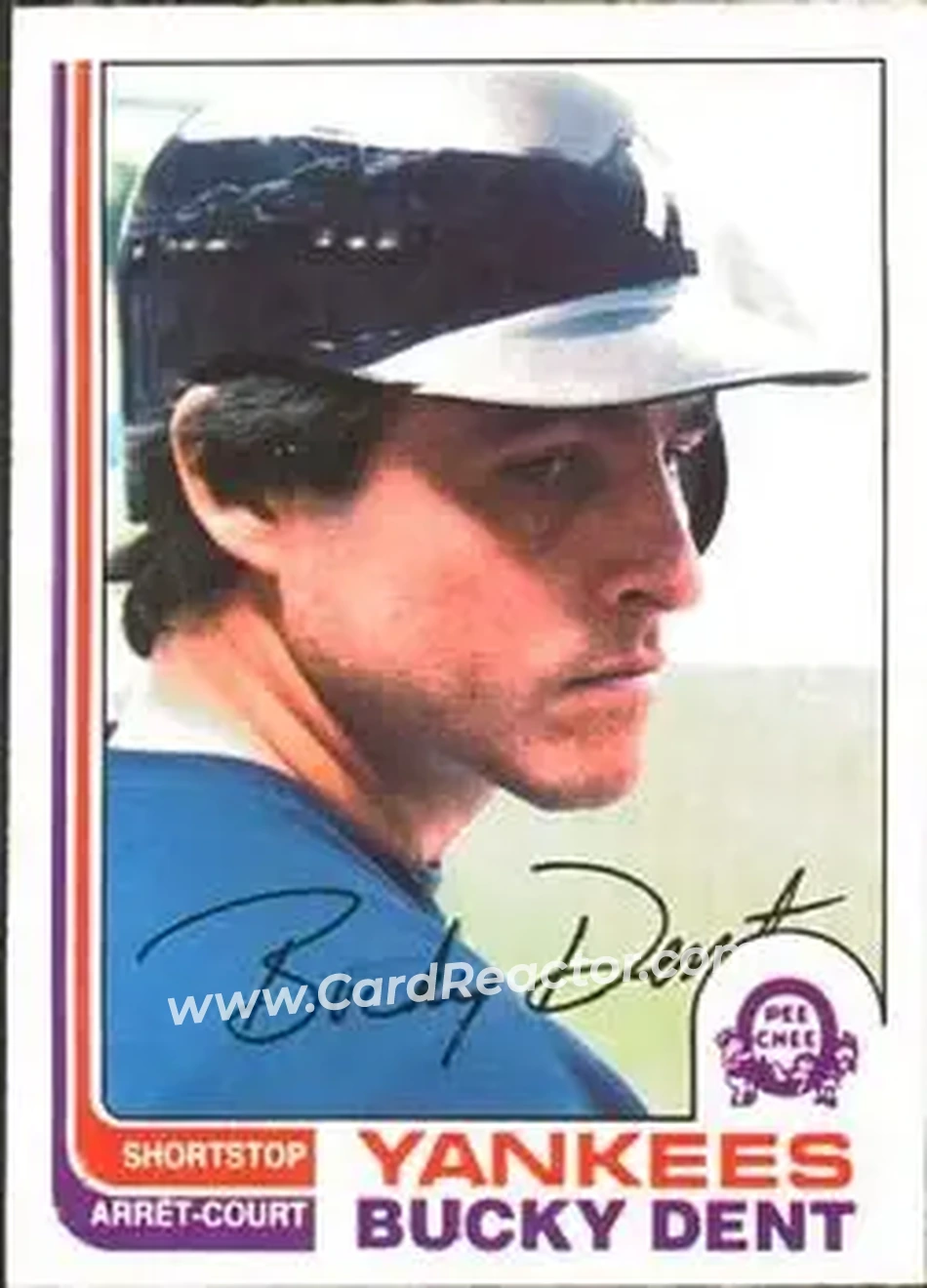 1982 O-Pee-Chee #240 - Bucky Dent - New York Yankees - Front