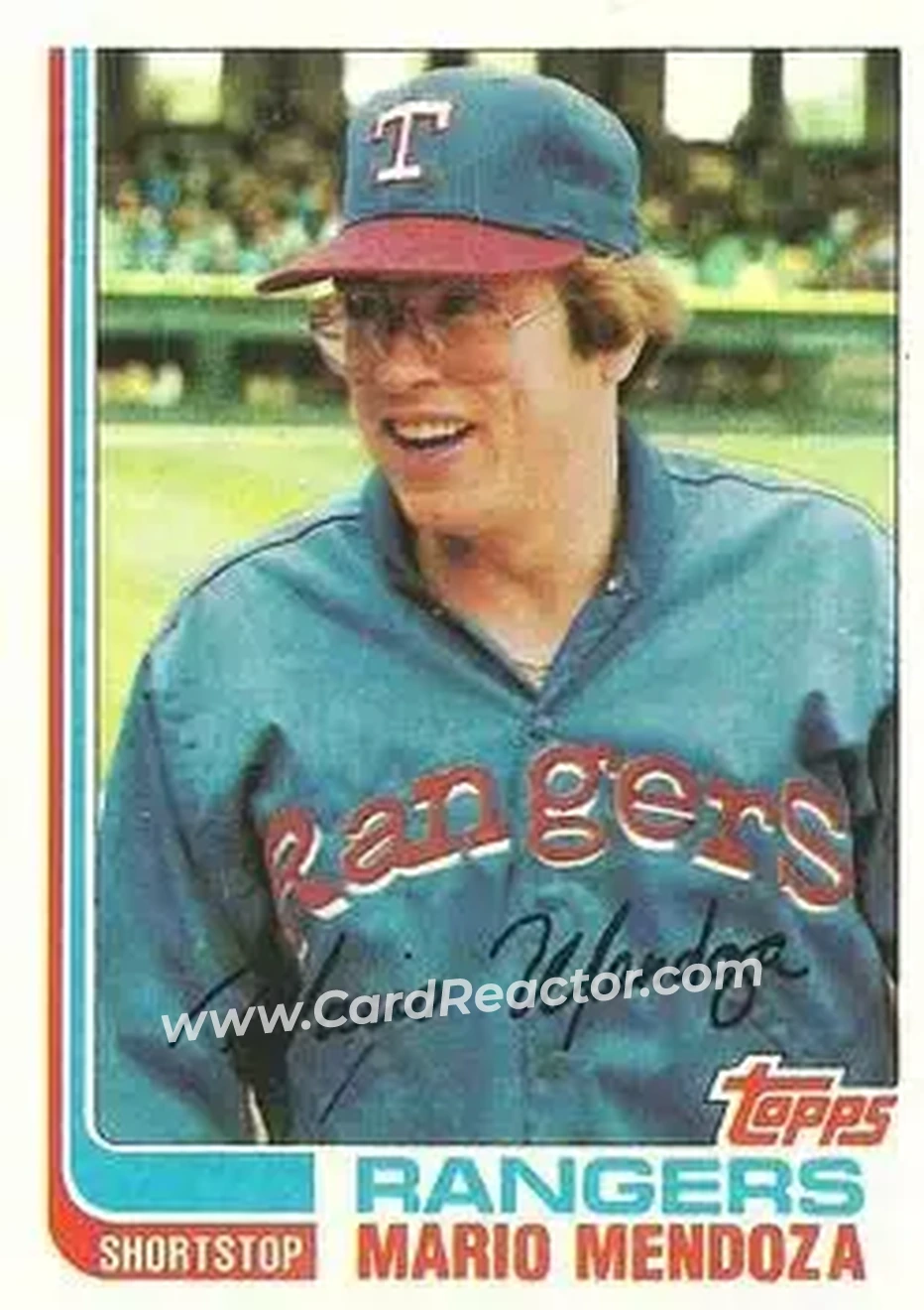 1982 Topps #212 - Mario Mendoza - Texas Rangers - Front
