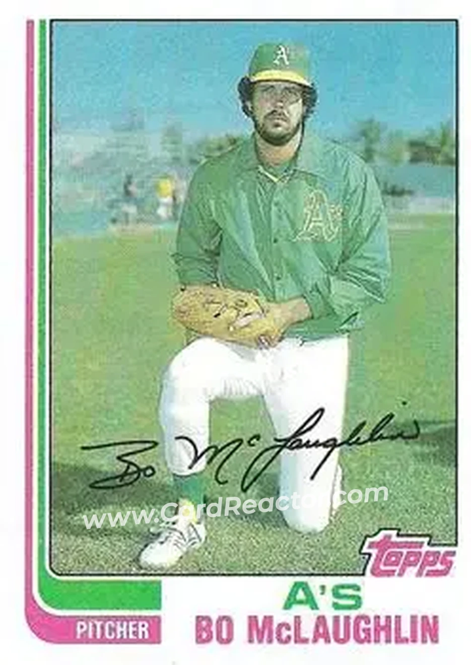 1982 Topps #217 - Bo McLaughlin - Oakland Athletics - Front