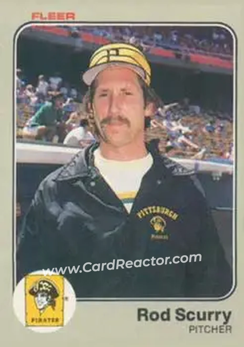 1983 Fleer #322 - Rod Scurry - Pittsburgh Pirates - Front