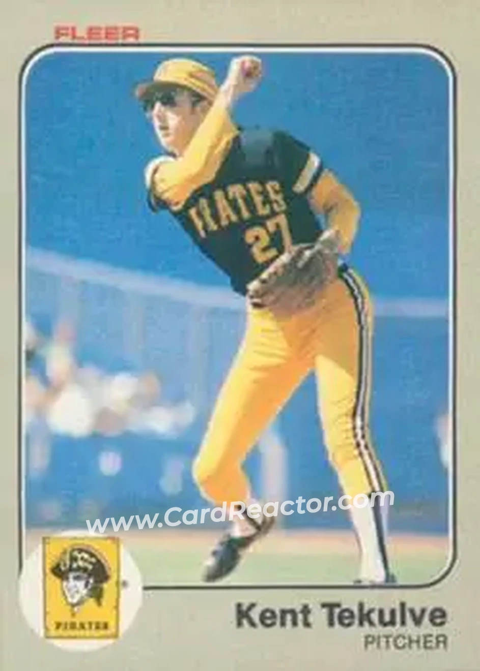 1983 Fleer #326 - Kent Tekulve - Pittsburgh Pirates - Front 1983 Fleer #326 - Kent Tekulve - Pittsburgh Pirates - Front