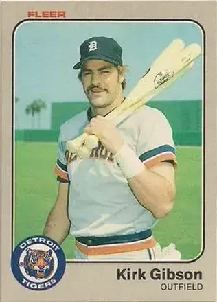 1983 Fleer #329 - Kirk Gibson - Detroit Tigers