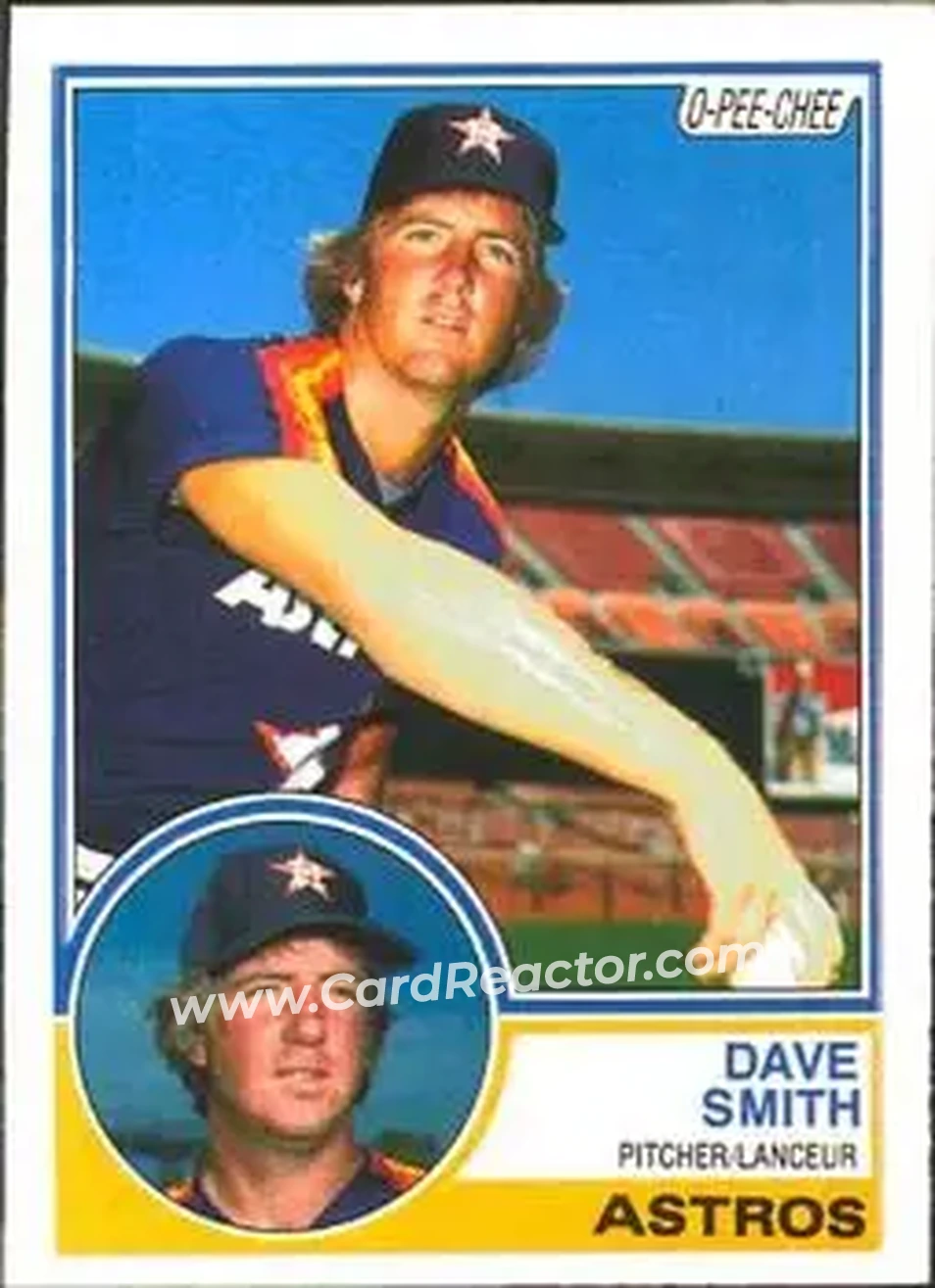 1983 O-Pee-Chee #247 - Dave Smith - Houston Astros - Front 1983 O-Pee-Chee #247 - Dave Smith - Houston Astros - Front