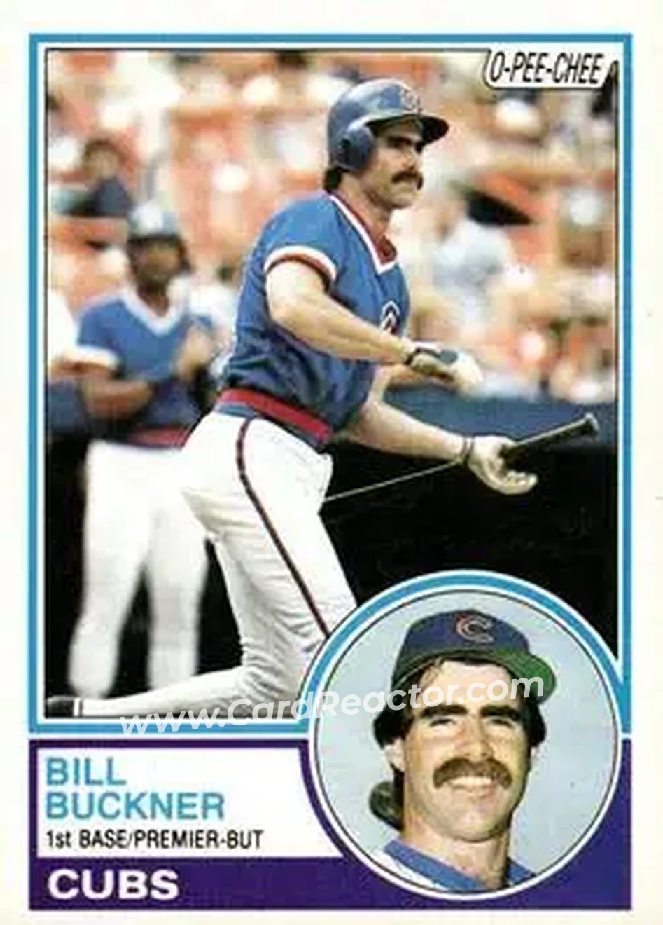 1983 O-Pee-Chee #250 - Bill Buckner - Chicago Cubs - Front 1983 O-Pee-Chee #250 - Bill Buckner - Chicago Cubs - Front