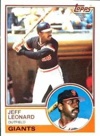 1983 Topps #309 - Jeff Leonard - San Francisco Giants 1983 Topps #309 - Jeff Leonard - San Francisco Giants