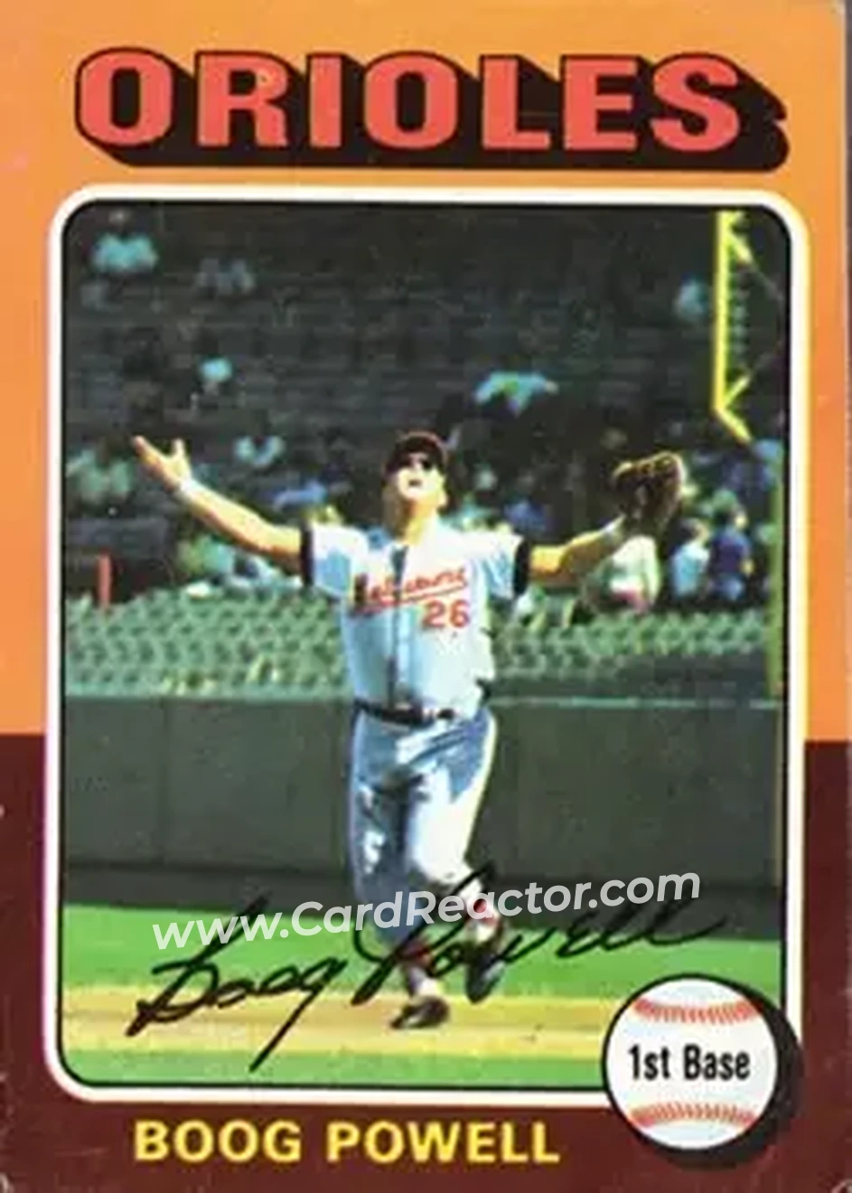1975 Topps #625 - John Powell - Baltimore Orioles - Front