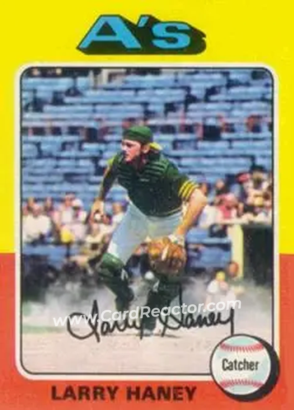 1975 Topps #626 - Larry Haney - Oakland Athletics - Front 1975 Topps #626 - Larry Haney - Oakland Athletics - Front