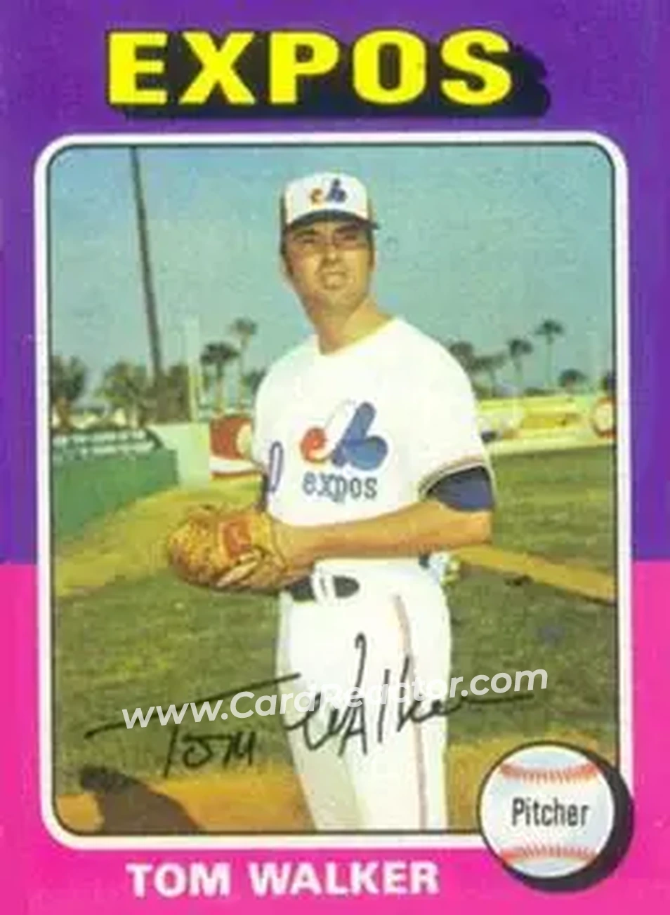 1975 Topps #627 - Tom Walker - Montreal Expos - Front