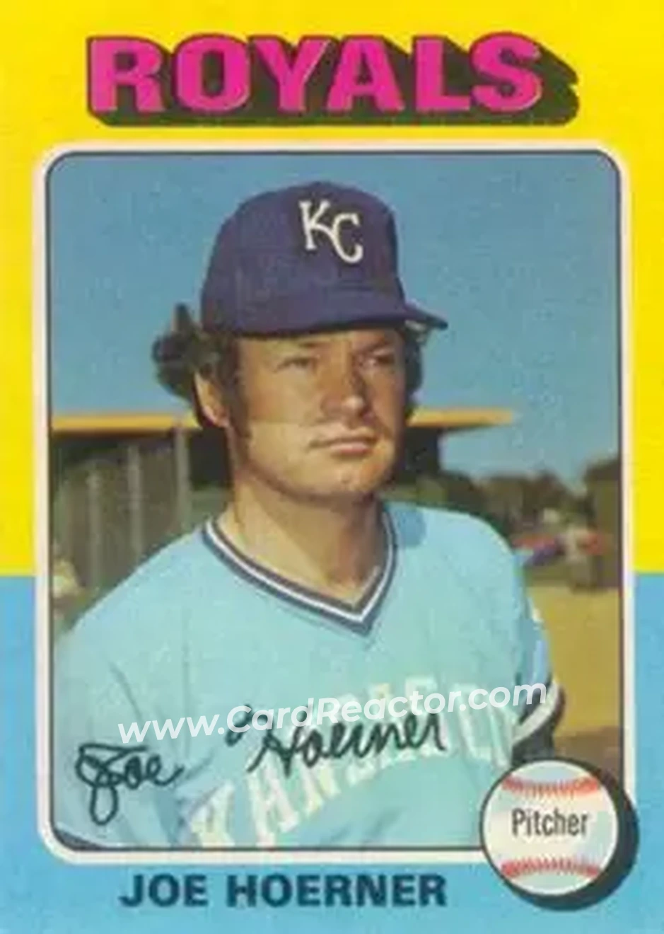 1975 Topps #629 - Joe Hoerner - Kansas City Royals - Front 1975 Topps #629 - Joe Hoerner - Kansas City Royals - Front