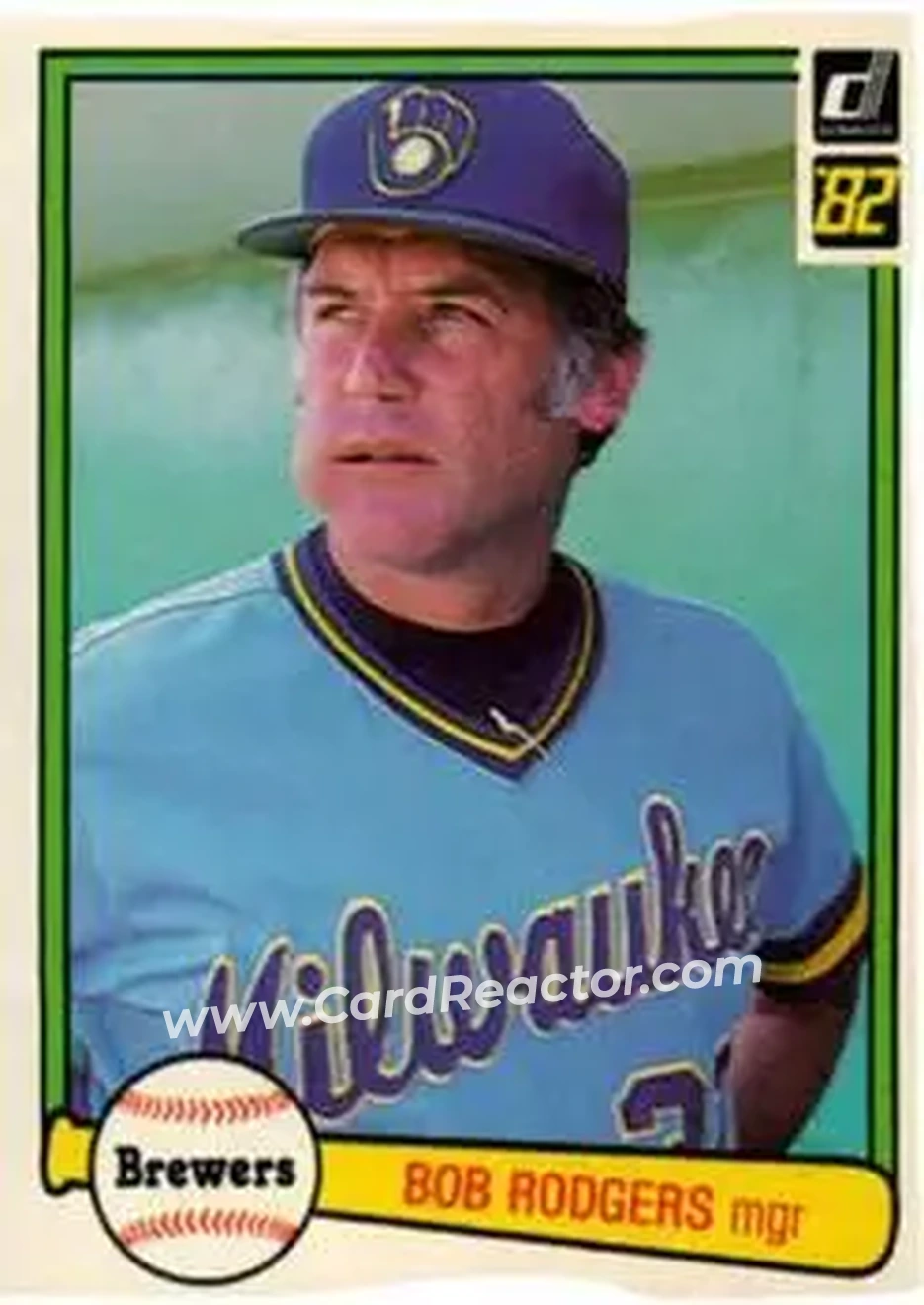 1982 Donruss #232 - Bob Rodgers - Milwaukee Brewers - Front