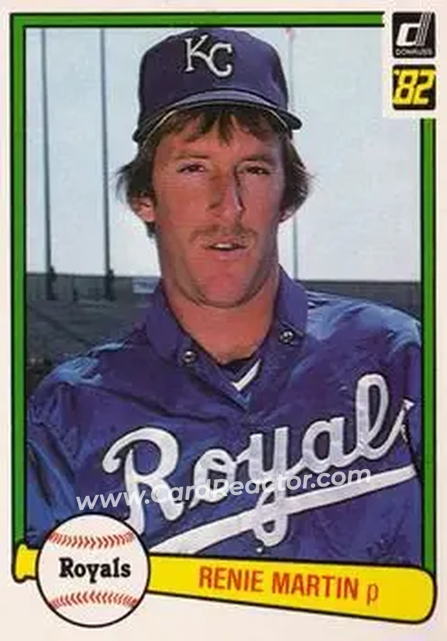 1982 Donruss #238 - Renie Martin - Kansas City Royals - Front 1982 Donruss #238 - Renie Martin - Kansas City Royals - Front