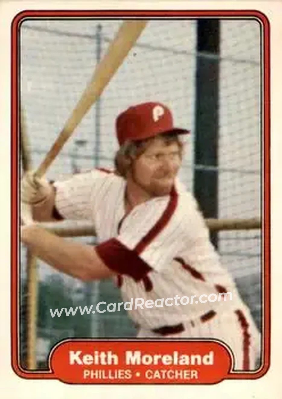 1982 Fleer #252 - Keith Moreland - Philadelphia Phillies - Front