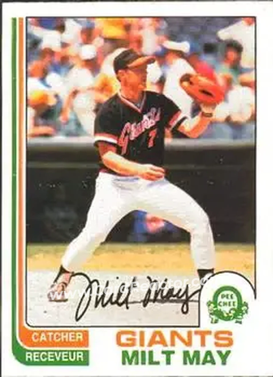 1982 O-Pee-Chee #242 - Milt May - San Francisco Giants - Front