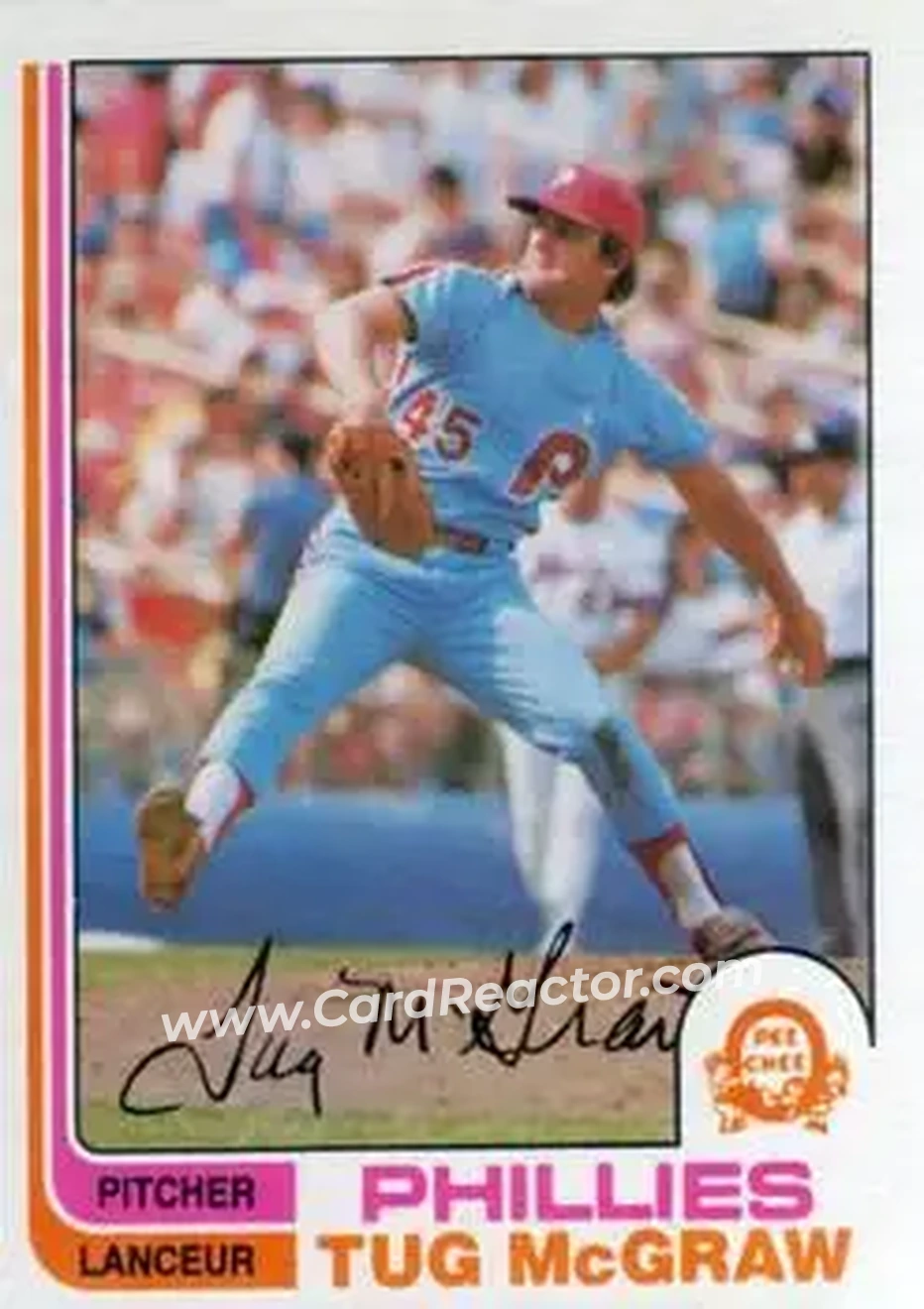 1982 O-Pee-Chee #250 - Tug McGraw - Philadelphia Phillies - Front