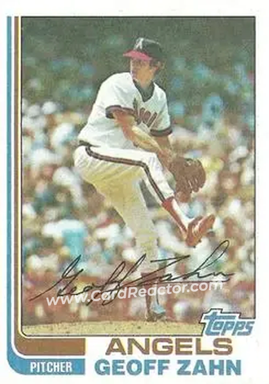 1982 Topps #229 - Geoff Zahn - California Angels - Front 1982 Topps #229 - Geoff Zahn - California Angels - Front