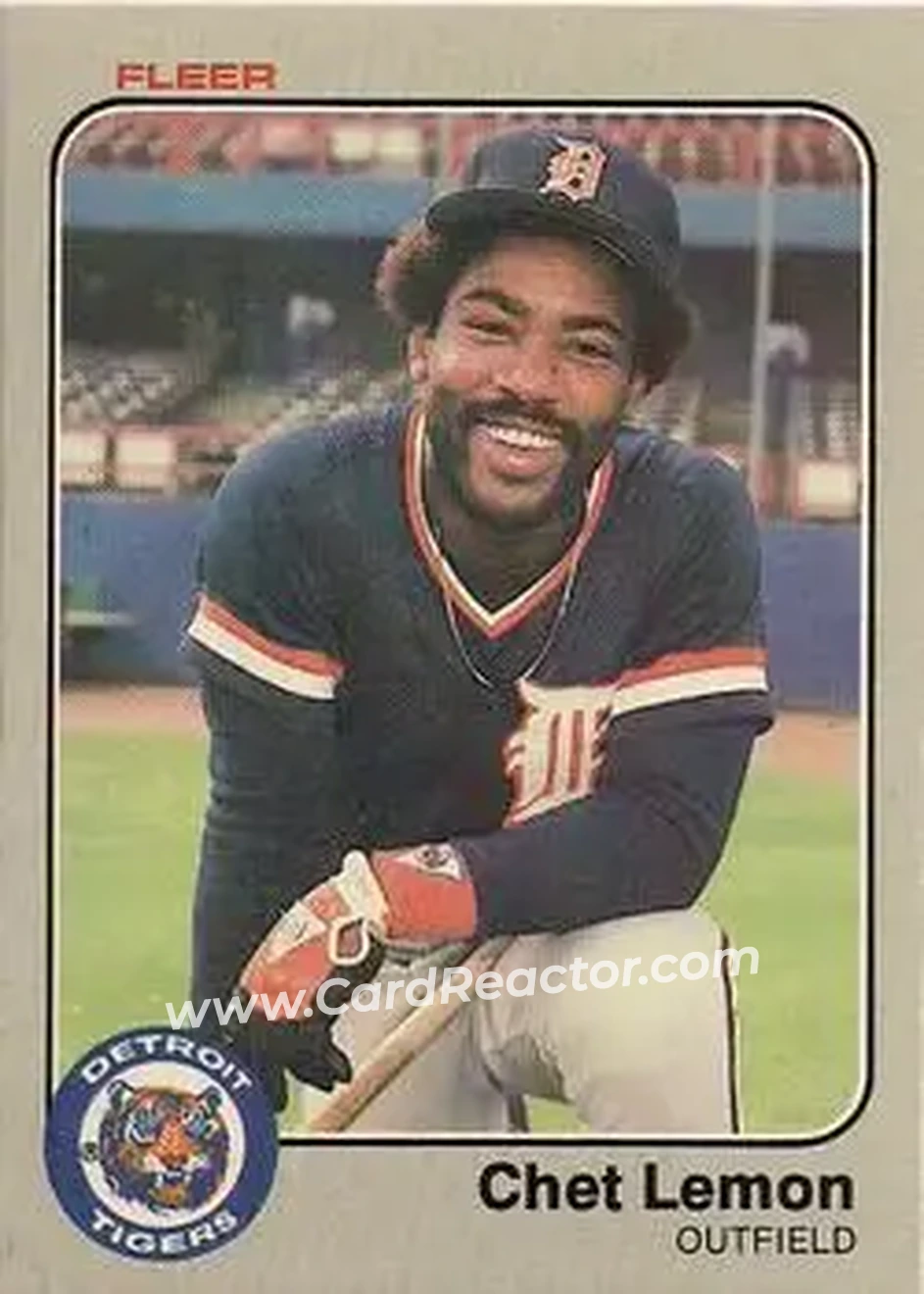 1983 Fleer #335 - Chet Lemon - Detroit Tigers - Front