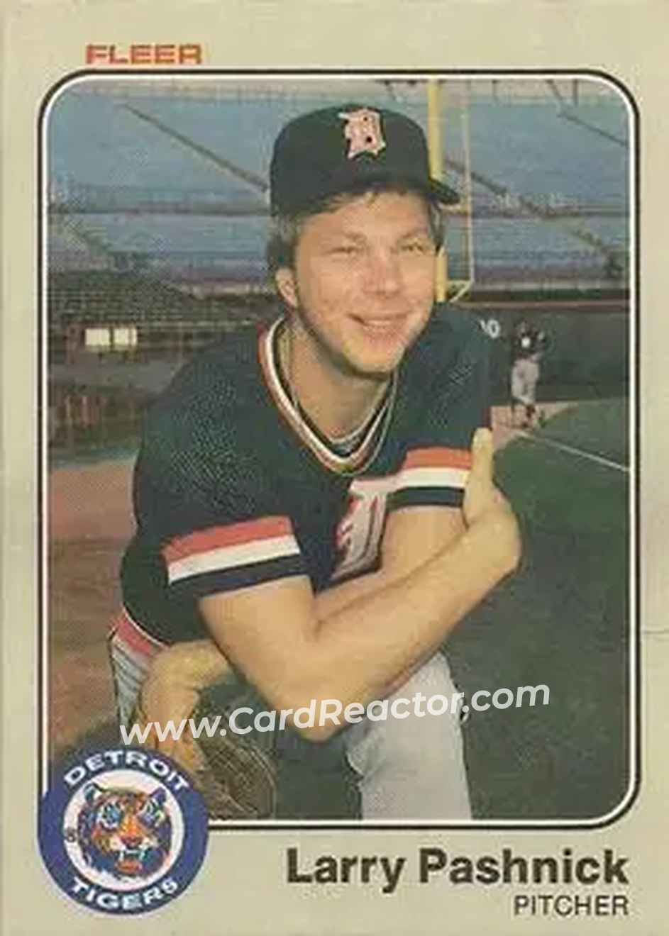 1983 Fleer #338 - Larry Pashnick - Detroit Tigers - Front 1983 Fleer #338 - Larry Pashnick - Detroit Tigers - Front