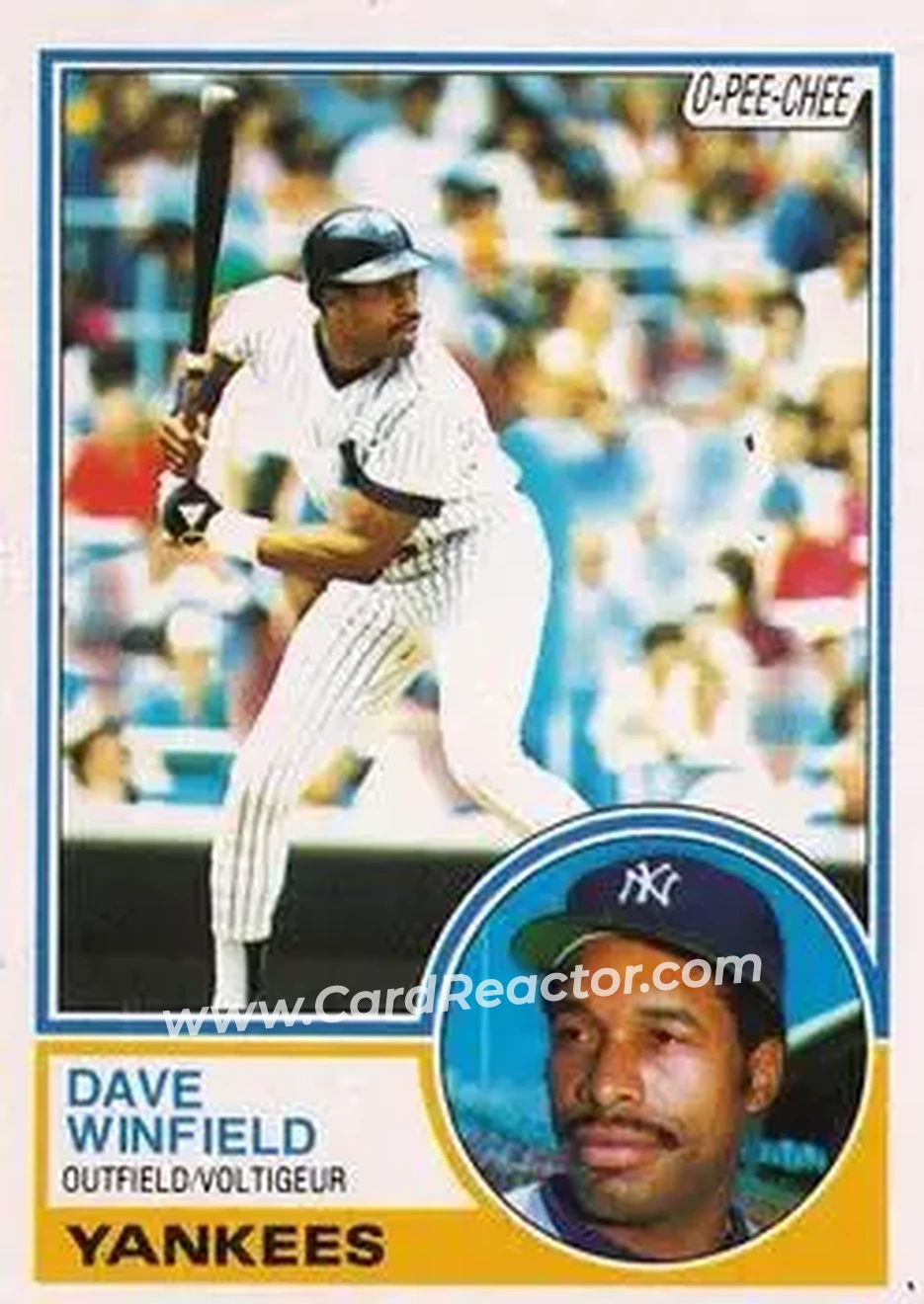 1983 O-Pee-Chee #258 - Dave Winfield - New York Yankees - Front