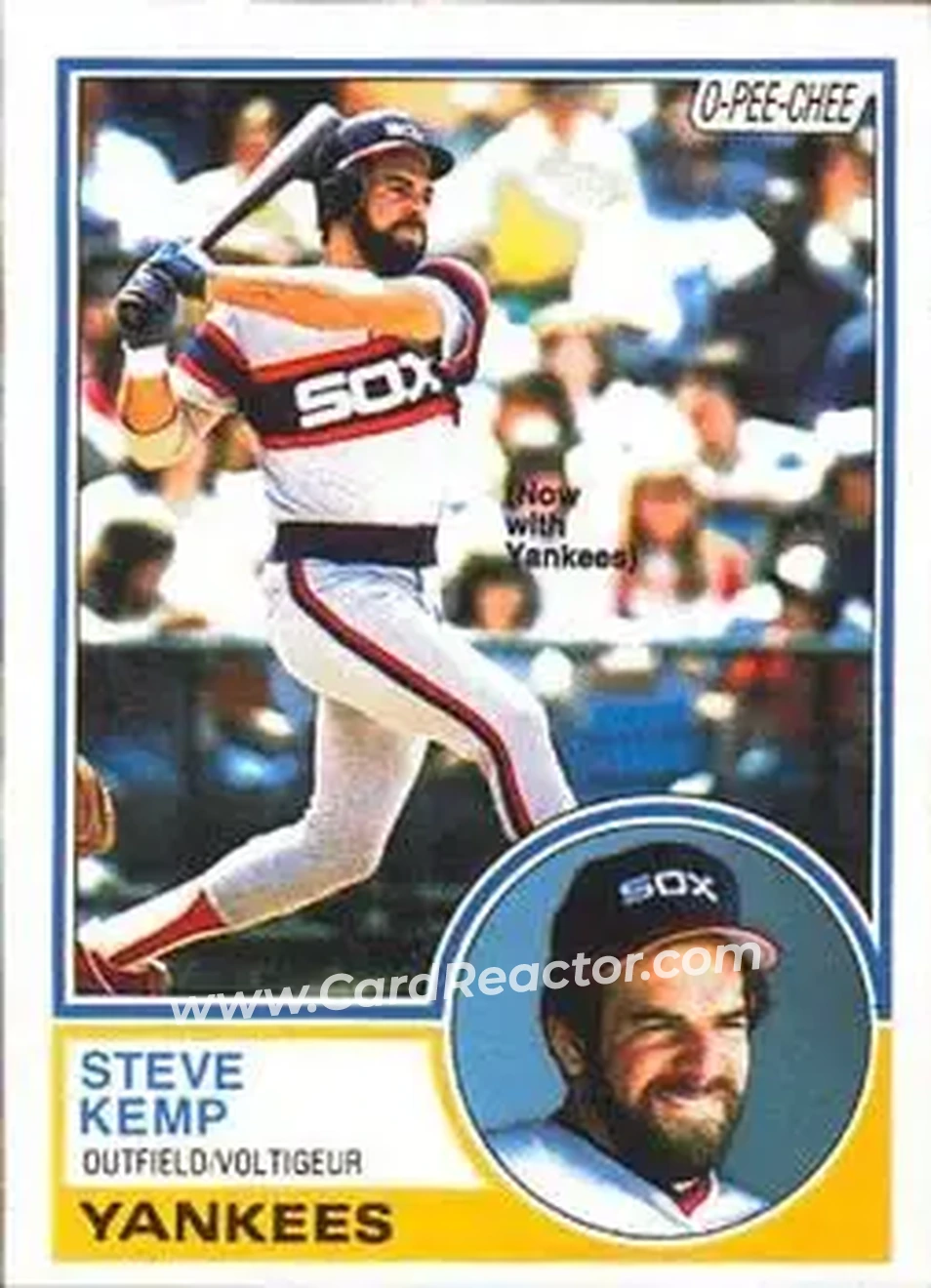 1983 O-Pee-Chee #260 - Steve Kemp - New York Yankees - Front 1983 O-Pee-Chee #260 - Steve Kemp - New York Yankees - Front