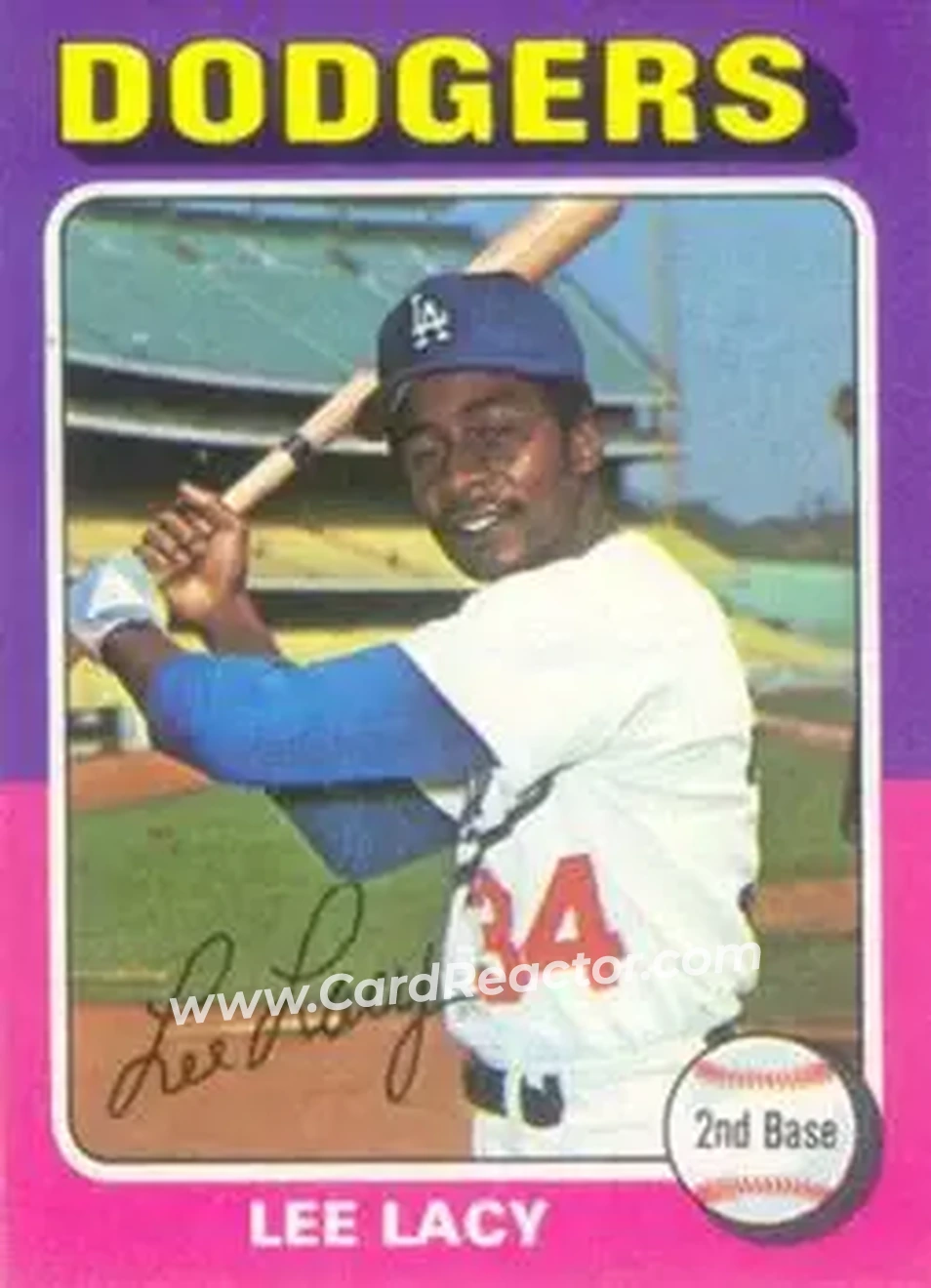 1975 Topps #631 - Lee Lacy - Los Angeles Dodgers - Front 1975 Topps #631 - Lee Lacy - Los Angeles Dodgers - Front