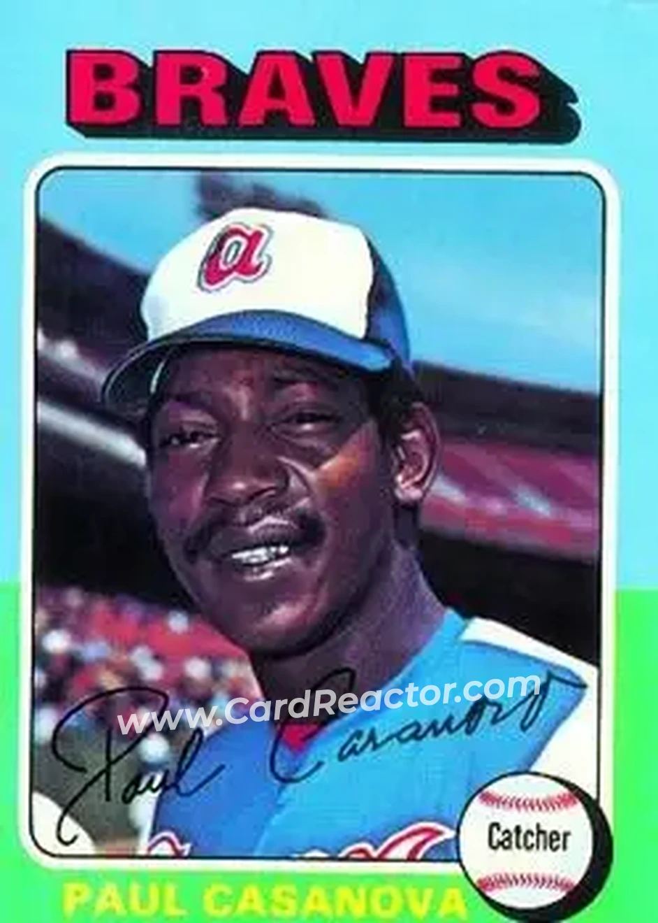 1975 Topps #633 - Paul Casanova - Atlanta Braves - Front 1975 Topps #633 - Paul Casanova - Atlanta Braves - Front