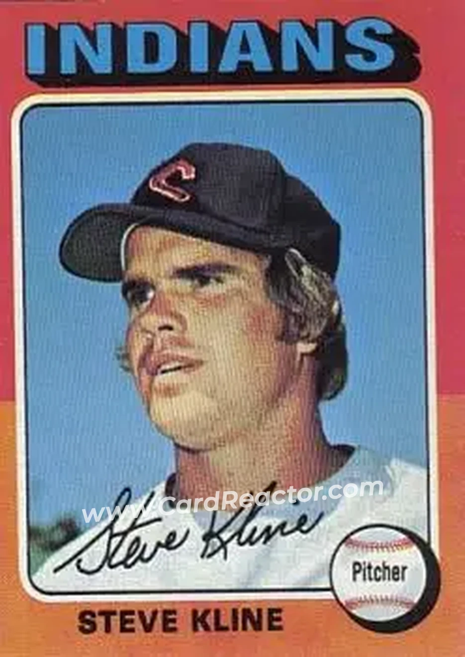 1975 Topps #639 - Steve Kline - Cleveland Indians - Front 1975 Topps #639 - Steve Kline - Cleveland Indians - Front